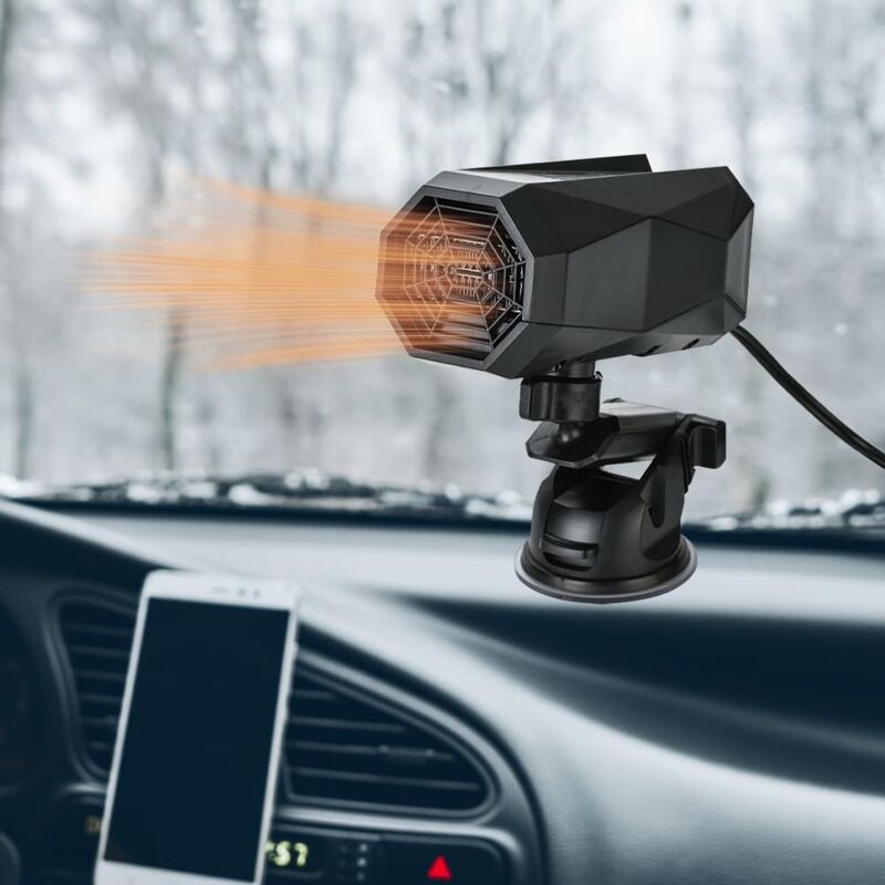 Ccykxa - Chauffage de Voiture, 12V 150W Désembueur de Voiture Pare-Brise, Chauffage Portable de Voiture, Dégivreur de Chauffage de Voiture avec