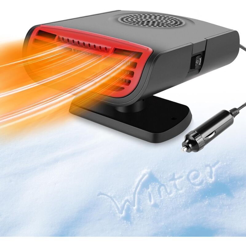 Ccykxa - Chauffage de Voiture 12V,Radiateur soufflant Voiture Portable,2 en 1 Chauffage Refroidissement Portable,Ventilateur de Chauffage,Dégivreur