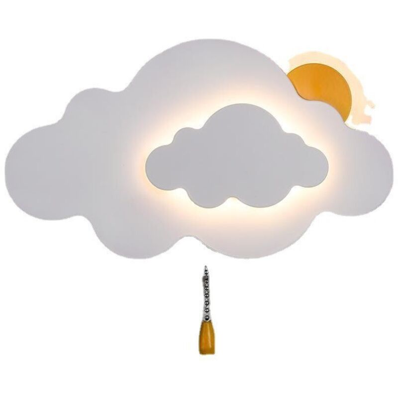 CCYKXA Children's LED Wall Light - Rechargeable Wireless Wall Lamp - 3 Color Temperatures, Soft Lighting for Bedroom, Bedside & Living Room, White