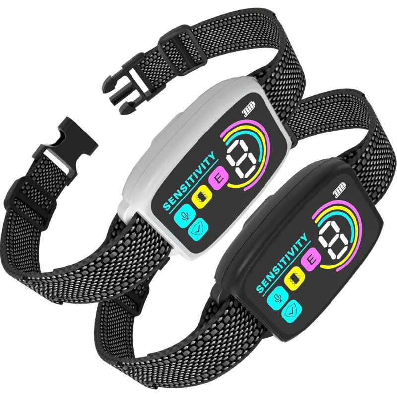 Ccykxa - Collier Anti Aboiement Chien Automatique,3 Modes Choc Statique/Vibration/Son,8 Niveau d'intensité Réglables,Étanche et Rechargeable pour