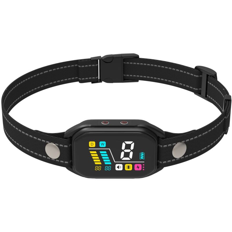 CCYKXA Collier Anti Aboiement Chiens - Modes Son/Vibration/Choc Electrique, Réglable 8 Niveaux de Sensibilité Rechargeable et Étanche IP67 Collier de
