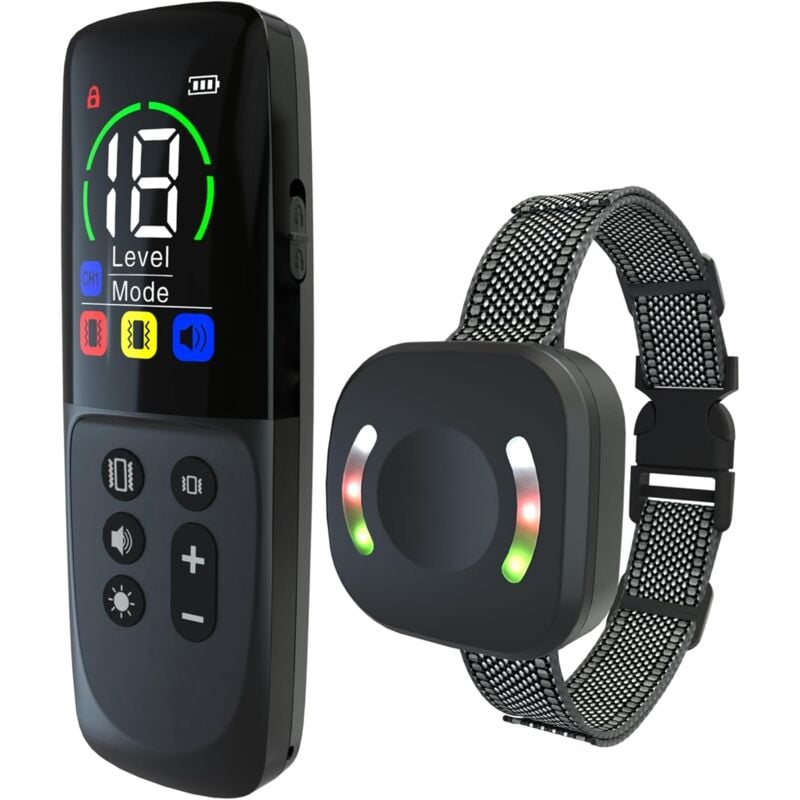 Ccykxa - Collier de Dressage,Conformes à La Nouvelle Loi 2024-Collier Vibrant-Portée de 2500 Mètres,Rechargeable avec 4 Modes Lumières