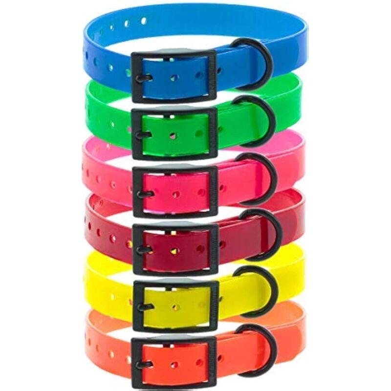 CCYKXA Collier Polyuréthane - Boucle Double - 6 Coloris ( 60x2.5 cm)