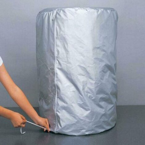 CCYKXA Copriruota universale per auto, per 4 pneumatici, impermeabile e antipolvere, con cerniera, stagionale, 73 x 110 cm, per riporre pneumatici auto in casa/esterno, argento