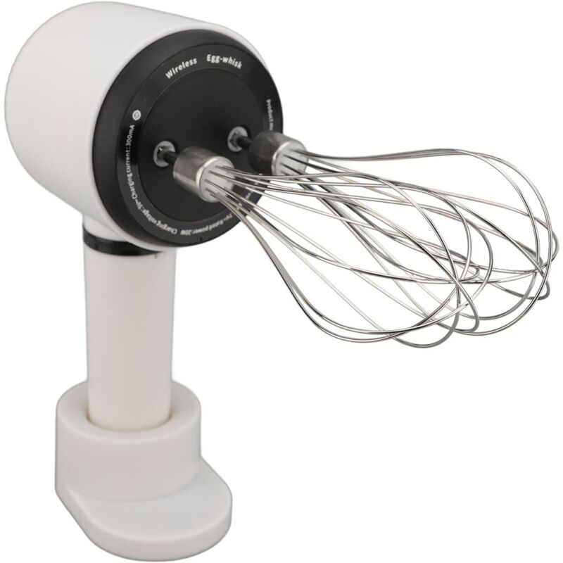 CCYKXA Cordless Double-Headed Hand Mixer – USB Rechargeable Stainless Steel Electric Whisk for Baking, Mixing, Beating Eggs and Kneading Dough