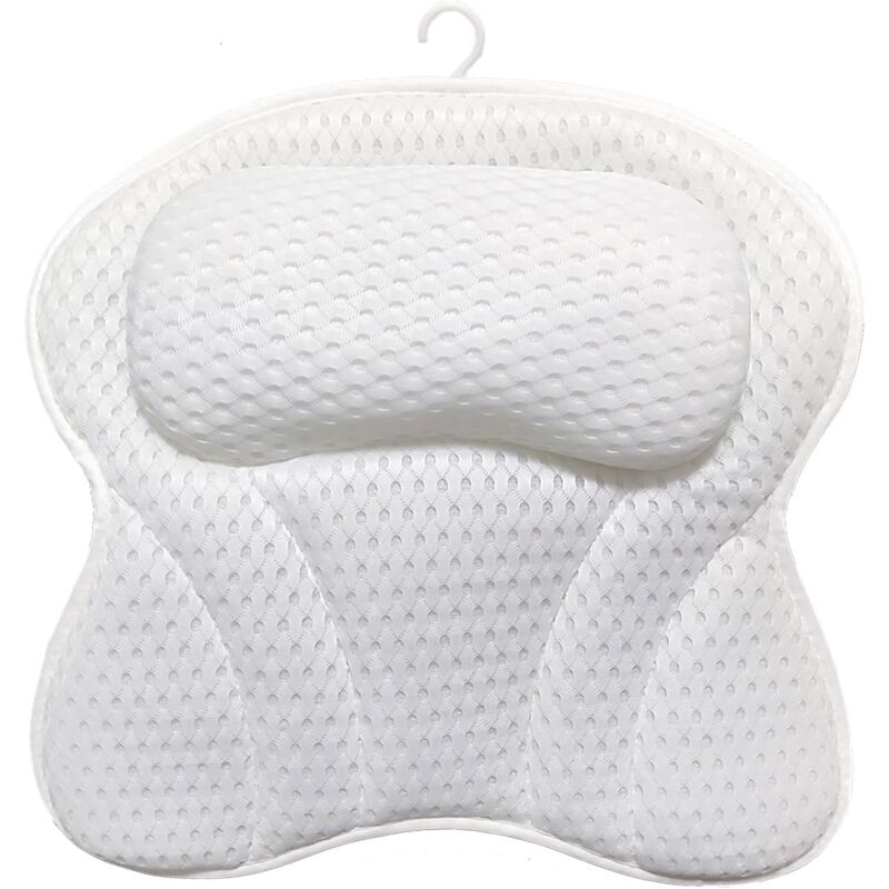 Coussin de Baignoire, Coussin Baignoire, Accessoire Baignoire, Jacuzzi Baignoire, Conception de Filet d'air 4D, Structure Ergonomique, Soutien de La