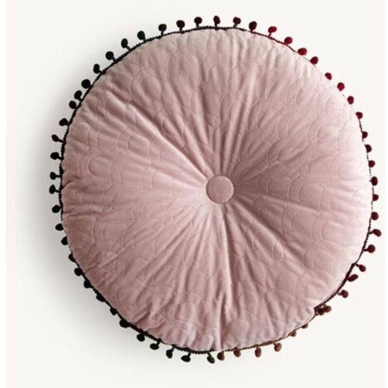 Coussin de Sol Coussin Chaise Style Scandinave, Coussin Rond 40cm Coussins de Jardin Coussin Sol Tatami pour Yoga Méditation Tea Party Balcon Salon