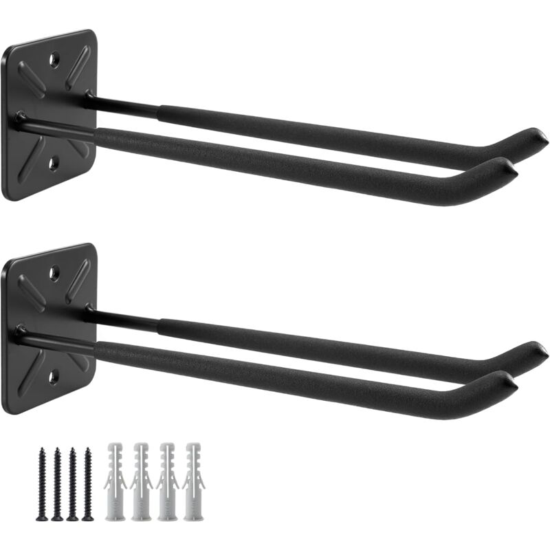 Crochets de garage, porte-manteau mural, organisateur de remise, organisateur d'outils robustes, crochets utilitaires de stockage de garage pour (lot