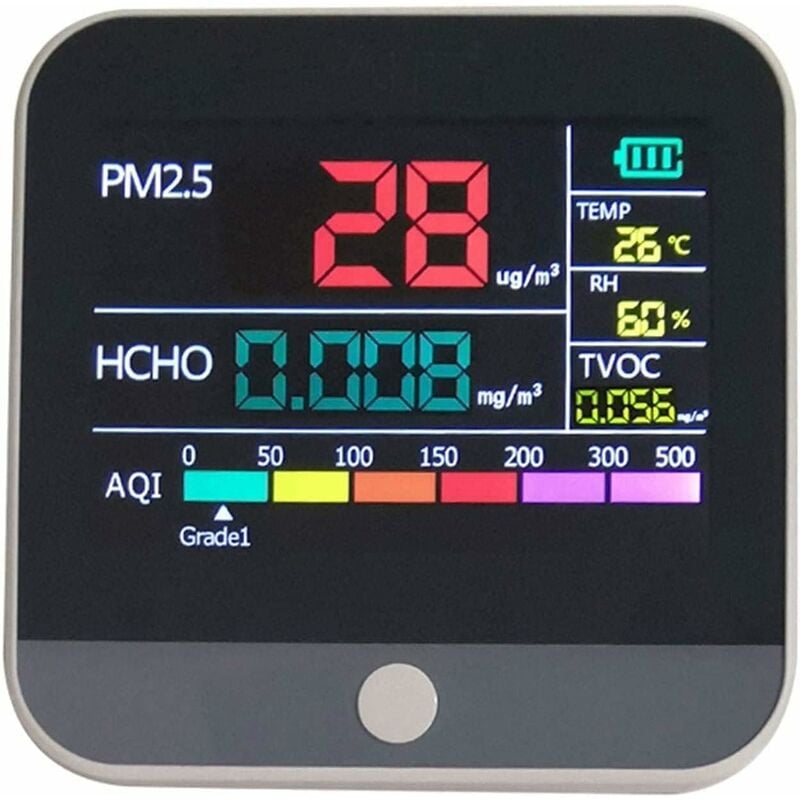 Détecteur de détecteur de détecteur de Surveillance de la qualité de l'air intérieur précis - Analyseur de gaz PM2.5 Formaldéhyde (hcho) Tester