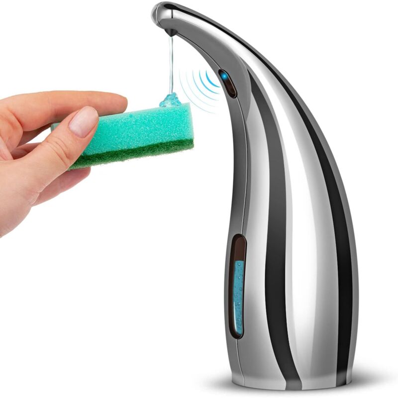 Distributeur de Savon Automatique, 300ML Distributeur de Savon Electrique avec Capteur, IPX6 Distributeur de Savon Etanche pour Cuisine et Salle de