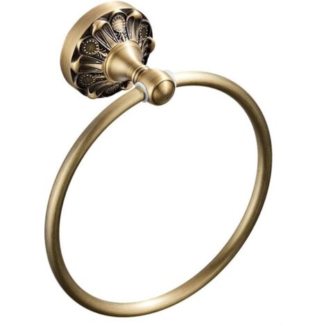 CCYKXA Elegant Vintage Brass Wall Mounted Towel Ring for Bathroom