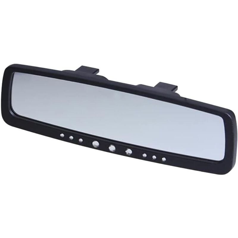 Ccykxa - Espejo retrovisor panorámico para coche, gran angular, antideslumbrante, con clip ajustable para camión y suv, 270 mm x 80 mm, color negro.