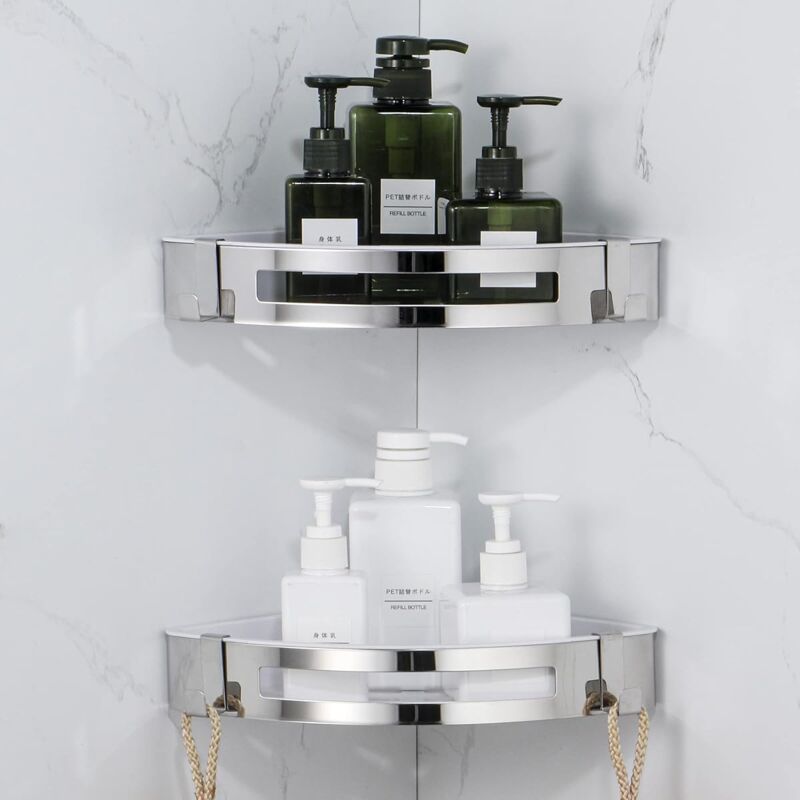 Ccykxa - Etagère de Douche d'angle, Serviteur de Douche sans Percage, Antirouille pour Panier- Rangement Douche Accessoire Salle De Bain Porte Savon