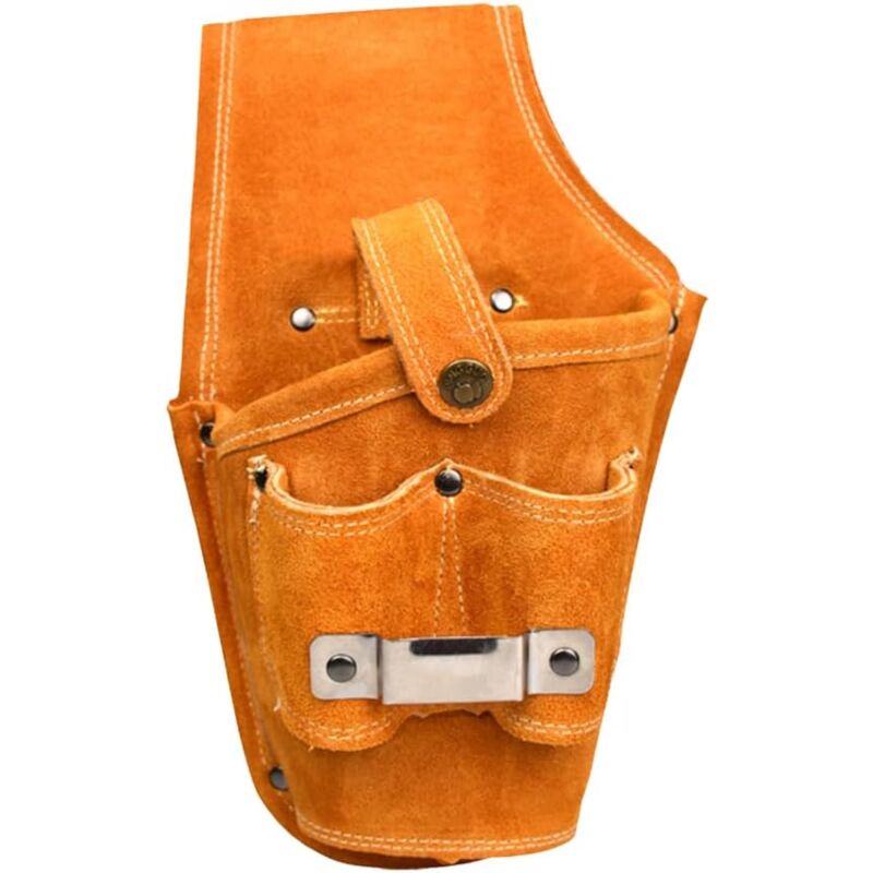 Ccykxa - tui à Outils, Pochette à Outils en Cuir Pochette de Ceinture Multi-outils avec Support Ruban à Mesurer pour Électricien Plombier Charpentier
