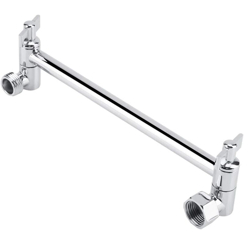 Ccykxa - Extension de bras de douche avec accessoires, Réglable Fixation murale Bras de douche en laiton Pour salle de bain Inférieure avec