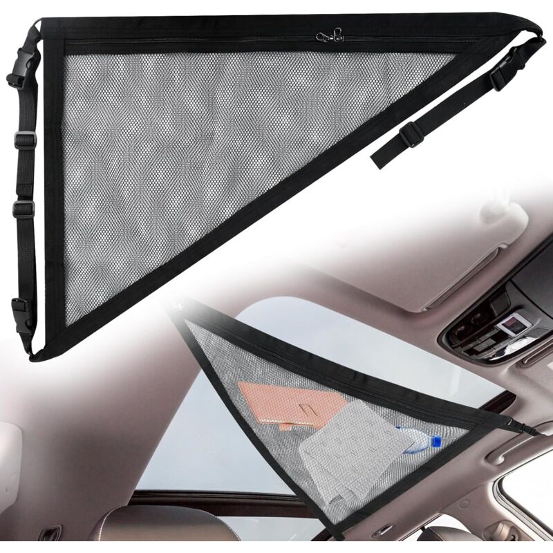 CCYKXA Filet à bagages universel, triangles, filet de rangement réglable, camping, SUV, camionnette, noir, 70 x 50 cm