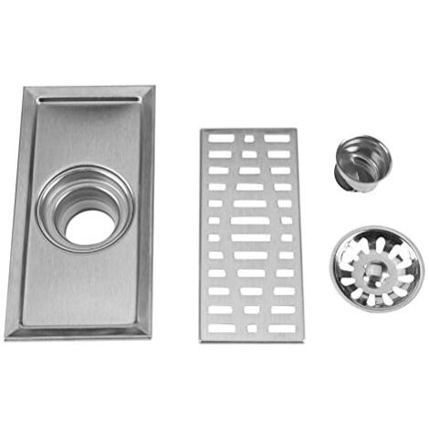 CCYKXA Floor Drain Shower Channel Floor Drain Stainless Steel Kitchen Drain Grate with Removable Slab and Removable Filter
