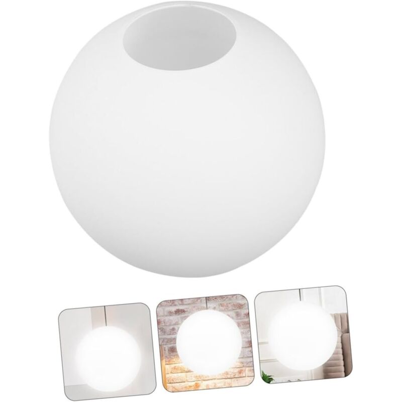 CCYKXA Frosted White Acrylic Globe Lampshade, Replacement Milk Acrylic Ball Lampshade Cover, Sphere, 10 cm Diameter / 4 cm Opening