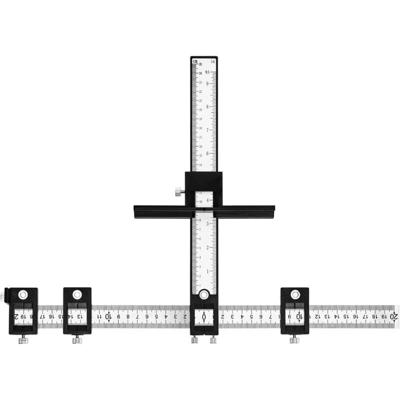 Ccykxa - Gabarit de Quincaillerie D'armoire Gabarit de Poinçonnage pour Bois Gabarit de Perçage Réglable pour l'installation de Poignées Boutons sur