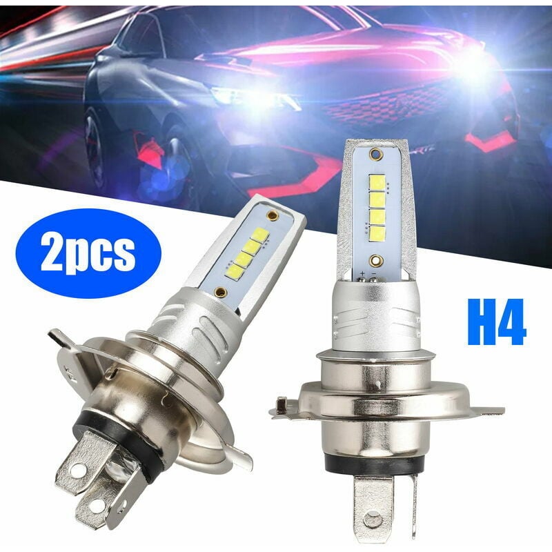 CCYKXA H4 LED Headlight Bulbs, 2pcs H4 9003 LED Headlight Bulbs Conversion Kit - 40W 8000lm Extremely Bright Hi-Lo Beam 6000K CREE Chips Halogen