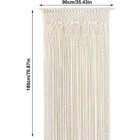 CCYKXA Handgefertigter Vorhang, Türvorhang aus Schnüren, Wandteppich - Wohnaccessoires für Tür und Fenster (90 x 180 cm)