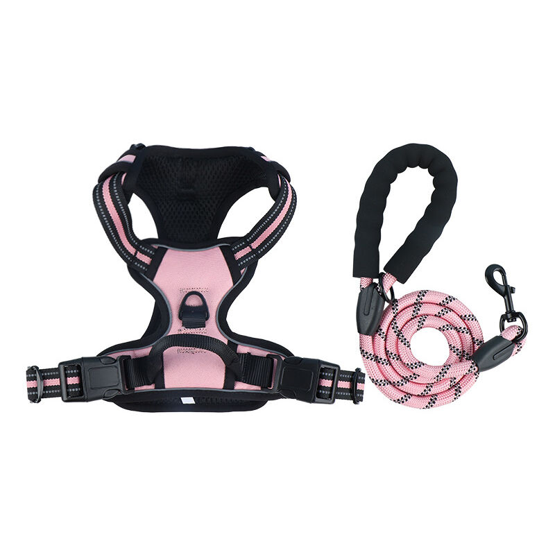Harnais Chien, Harnais Anti Traction pour Chien, Harnais Chien Anti Traction Réfléchissant, avec Laisse pour Chien, pour Entraînement en Plein Air