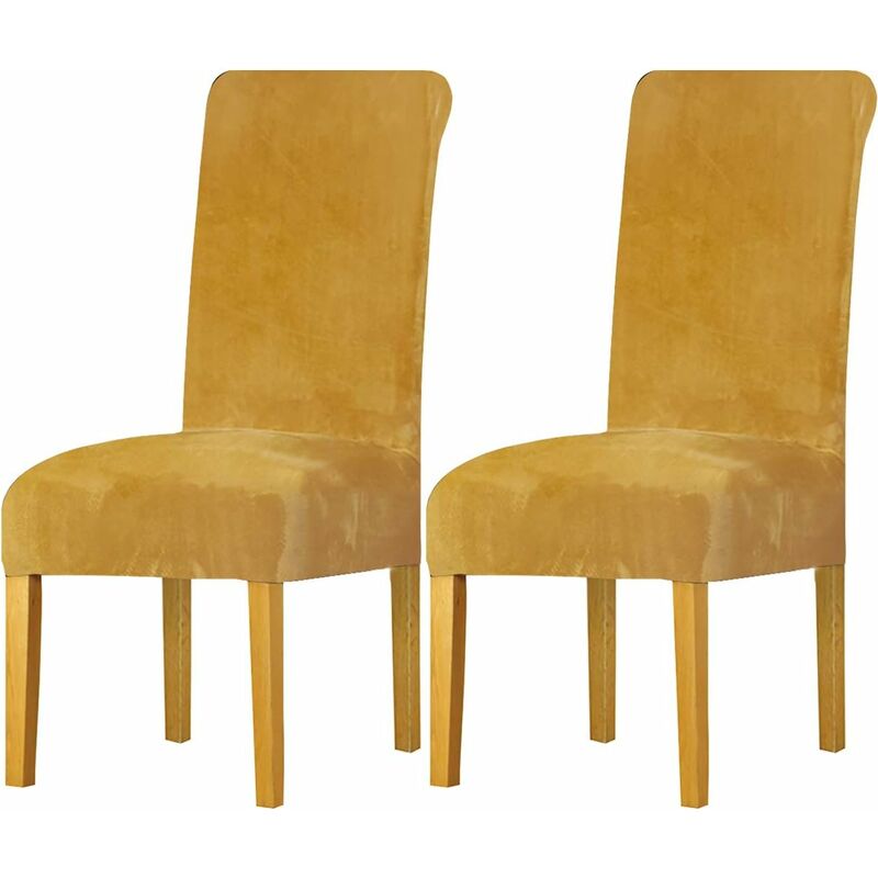 Ccykxa - Housse de chaise en velours spandex extensible avec bande élastique, grande chaise de salle à manger en velours pour restaurant, hôtel,