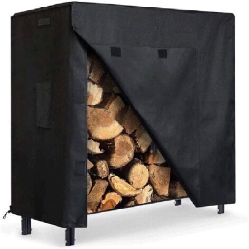 Housse de protection pour bûches de bois de chauffage, tissu Oxford 600D imperméable et robuste, protection contre les intempéries et les rayons UV