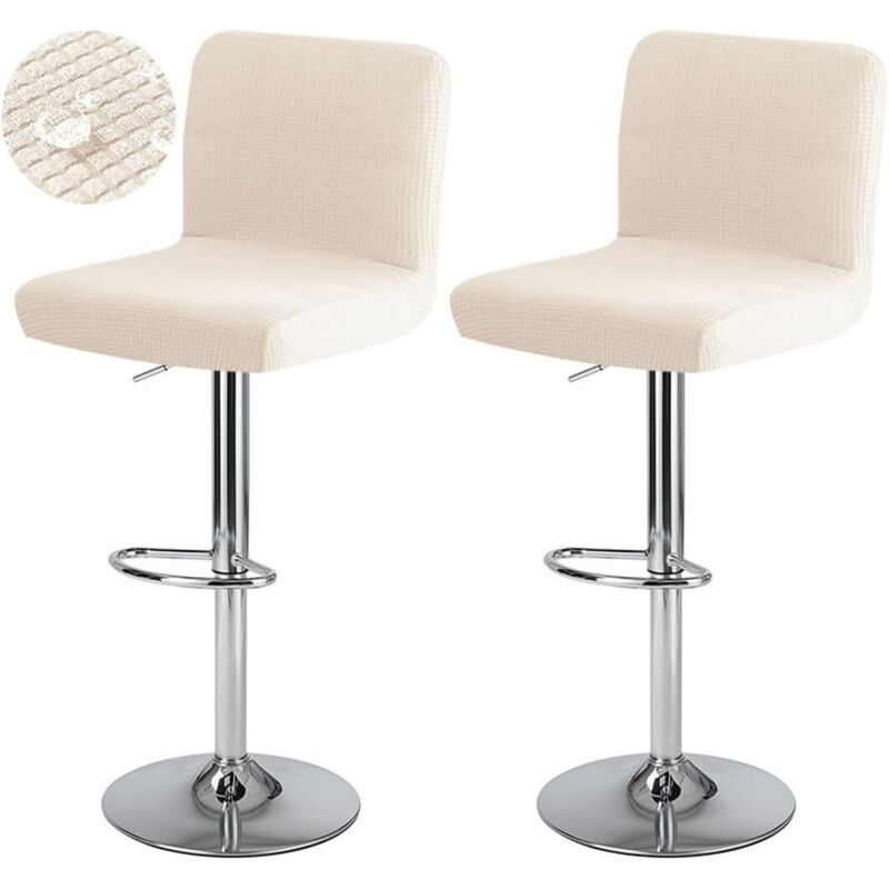 CCYKXA Housse de Tabouret de Bar avec Dossier Imperméable Couverture de Chaise Haute de Bar Extensible Housse de Chaise de Salle à Manger Pivotante