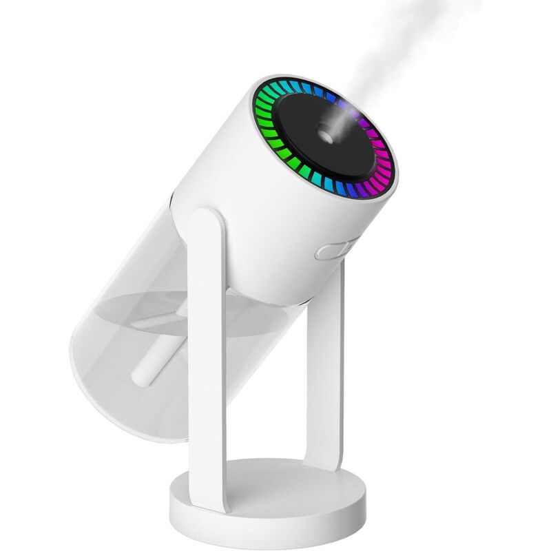 CCYKXA Humidificateur, 280 ml Ultrasonique Brume Froide Silencieux USB Humidificateur de Bureau avec Veilleuse Colorée, Arrêt Automatique Sans Eau