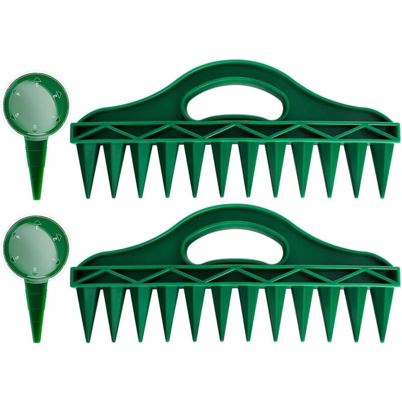 Jardinière de Sol à 12 Trous, Perforatrice de Jardin, Plantoir, Entretoise de Graines de Jardin avec Distributeur de Graines Réglable pour Planter