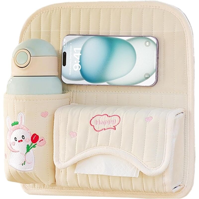 Ccykxa - Joli sac de rangement pour dossier de siège de voiture, sac de rangement pour dossier de siège de voiture, dessin animé mignon