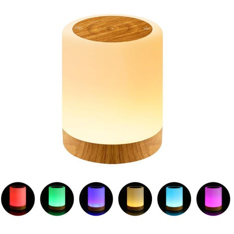 Lampe Chevet Chambre Design sans Fil, Lumière Multicolore Salon