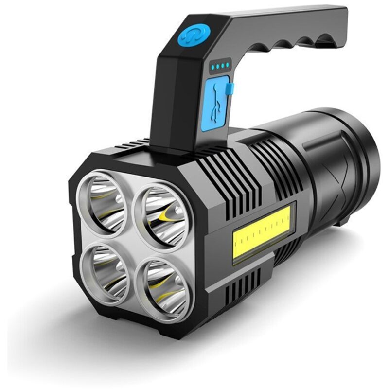 CCYKXA Lampe Torche Led Ultra Puissante Rechargeable lampe de poche de travail étanche et 4 modes lampe torche d'urgence portable pour randonnée,