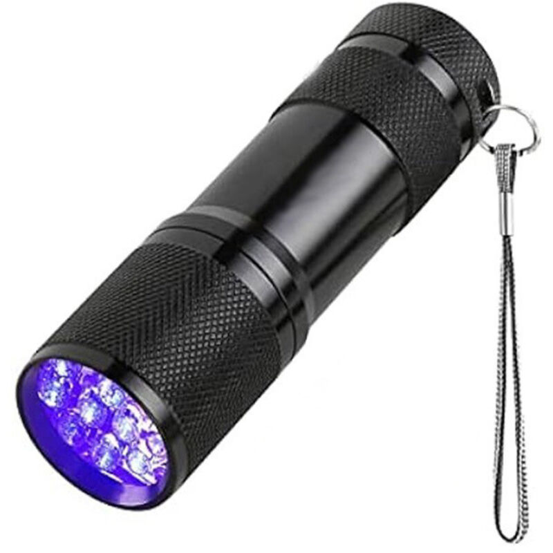 CCYKXA Lampe Torche UV 395nm – Détecteur Multifonction : Fuites, Urine Animale, Scorpions, Punaises de Lit, Billets, Minéraux, Taches，Pile non incluse