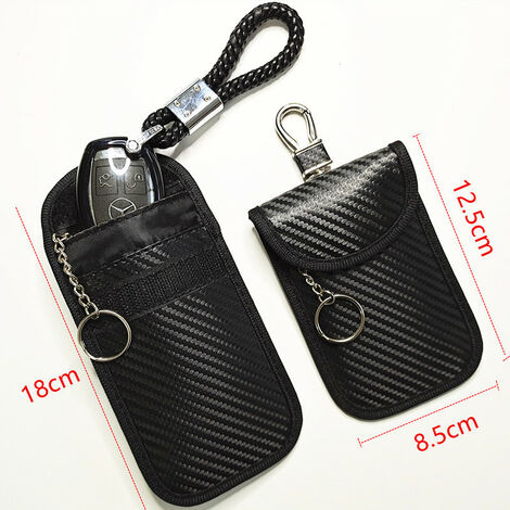 Lot de 2 Mini Etui Anti RFID Clé Voiture Portable, Pochette Anti