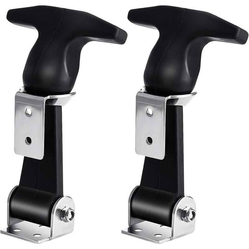 Ccykxa - Loquets de Tirage à Poignée en t Flexible Loquet de Capot en Caoutchouc en Acier Inoxydable Moraillon Flexible Loquets de Traction à Poignée