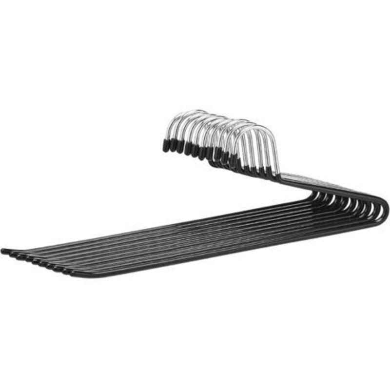 Lot de 10, Cintres porte-pantalon, Accessoires de rangement - Enfilage facile Chromé - Ccykxa