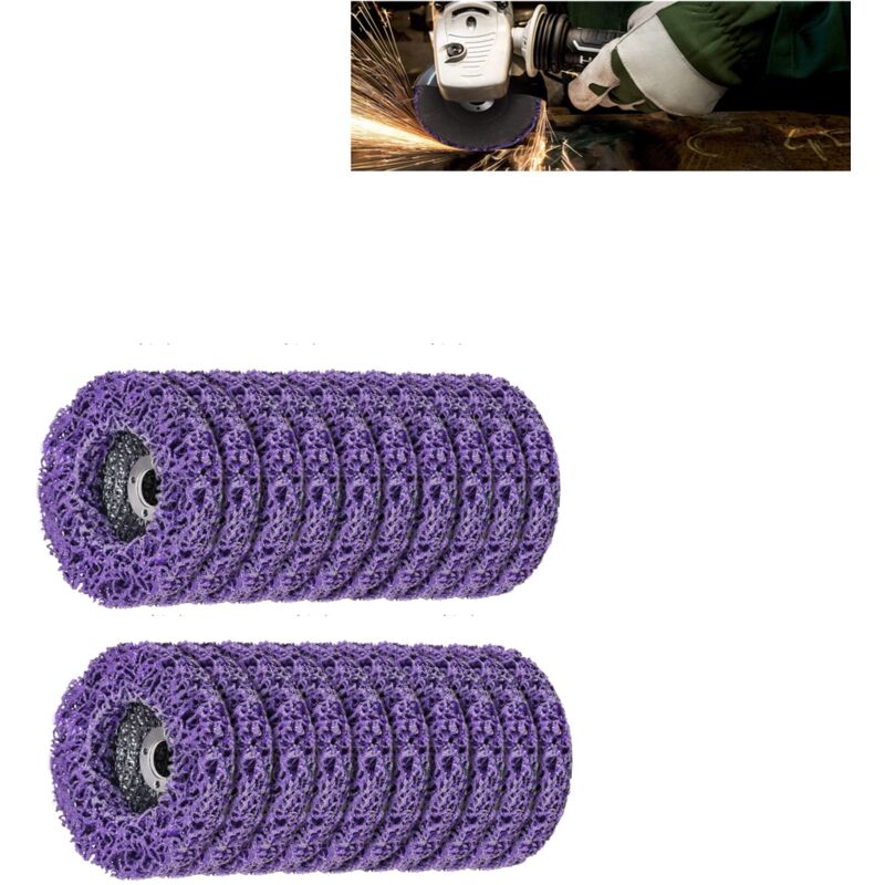 Lot de 10 Disques de Nettoyage Meuleuse csd Disque(125 x 22 mm)- Pour le Traitement de Surface ou l'enlèvement de la Pour Peinture Meuleuse d'angle