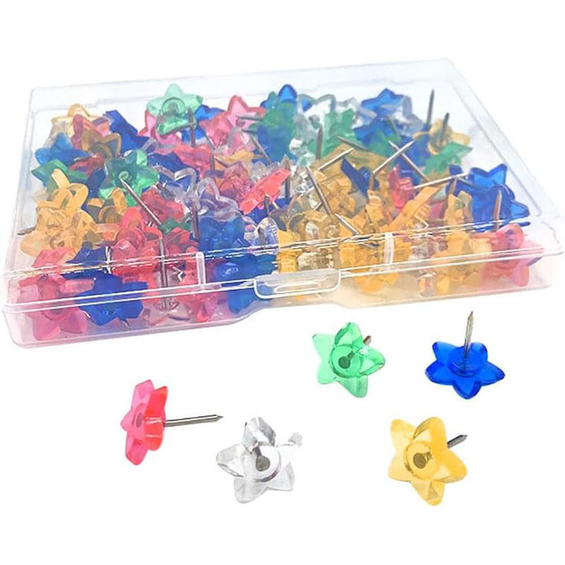 CCYKXA Lot de 100 punaises décoratives en forme d'étoile 3D pour décoration murale