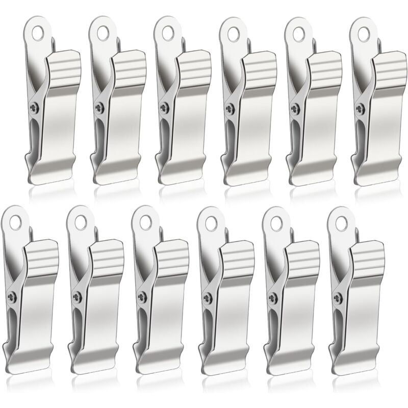 CCYKXA Lot de 12 mini pinces crocodiles en métal – pinces robustes pour la cuisine, la maison, le bureau, l'école – idéales pour fixer fils