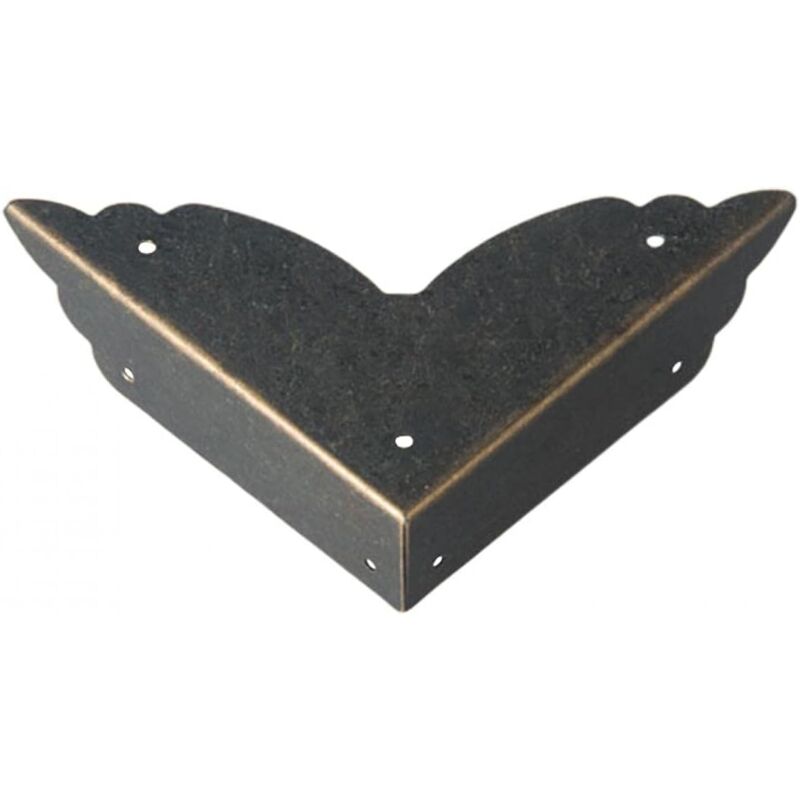 Ccykxa - Lot de 12 protections d'angle pour meubles protection en métal table les bords boîte enfants (noir) Taille unique
