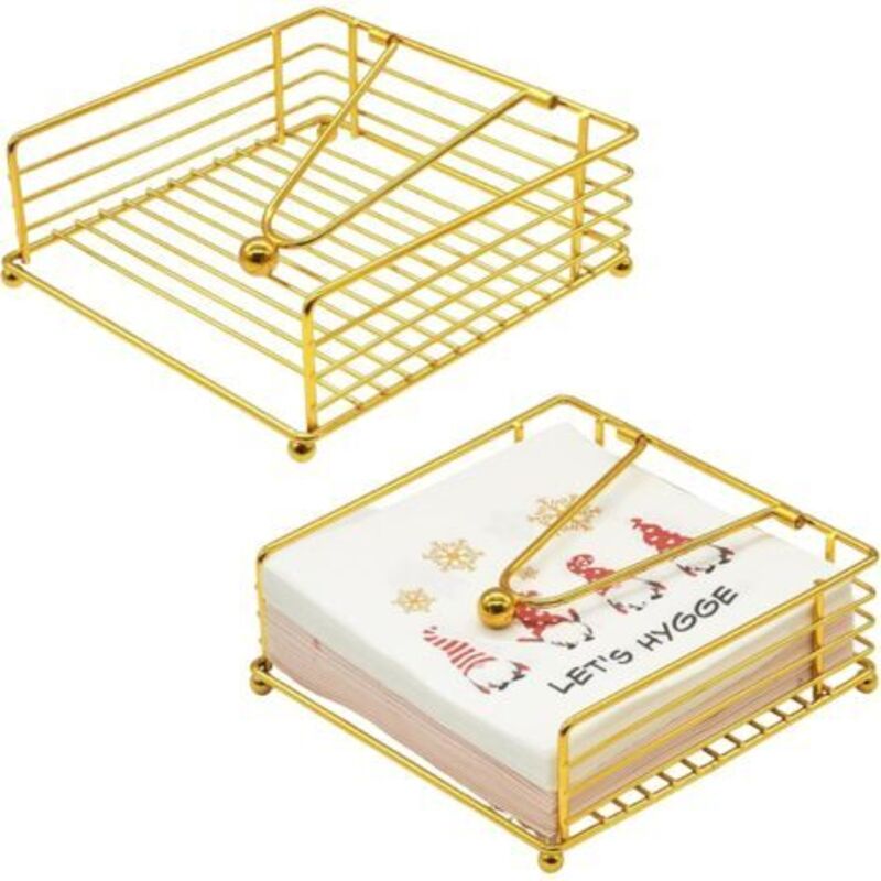 CCYKXA Lot de 2 porte-serviettes en métal avec barre lestée - Distributeur de mouchoirs pour la cuisine, la maison, les restaurants, les cafés, les