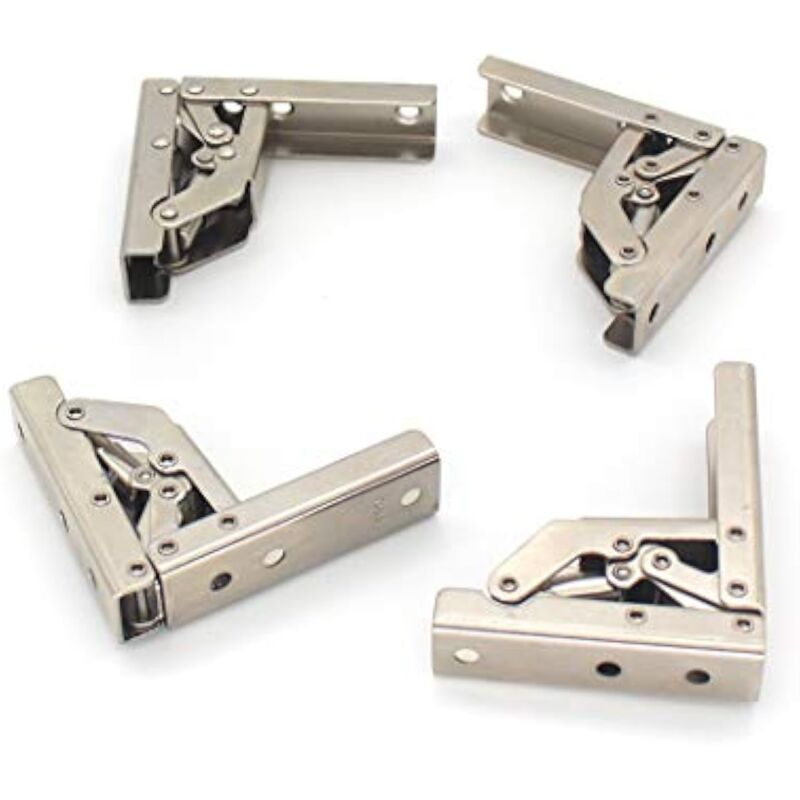 Ccykxa - Lot de 4 charnières de porte/étagère pliables à 90 degrés pour meuble
