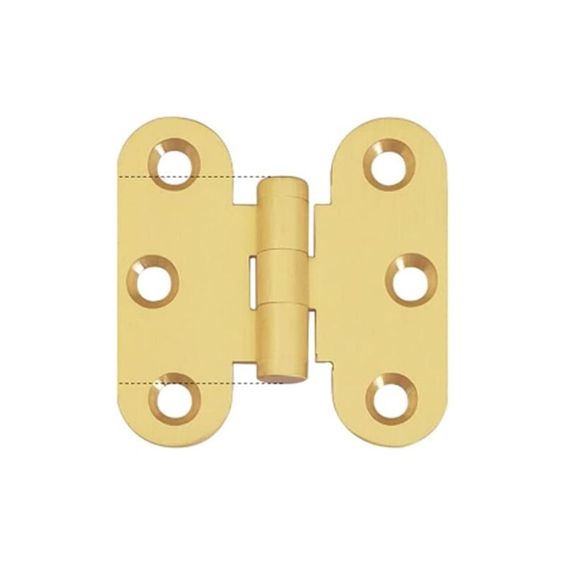 Ccykxa - Lot de 5 charnières de porte décoratives en laiton brossé pour meubles déco en laiton, charnière miniature pour boîte à bijoux, raccords de