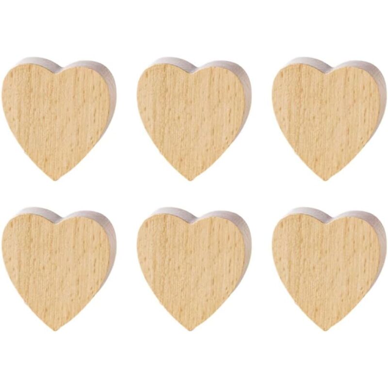 Ccykxa - Lot de 6 boutons de tiroir en bois pour enfants, crochets muraux pour enfants, poignées d'armoires de cuisine, poignées de placard, poignées