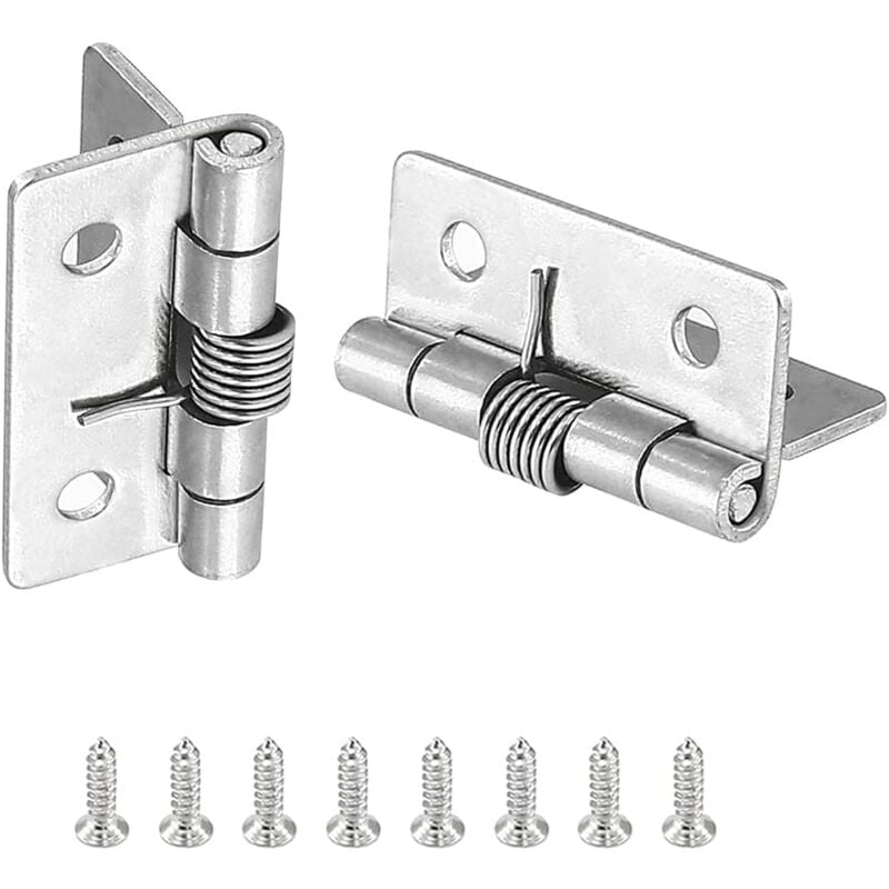 Ccykxa - Lot de 6 charnières à ressort à ouverture automatique, en acier inoxydable 304 à fermeture automatique pour portes invisibles, charnières à