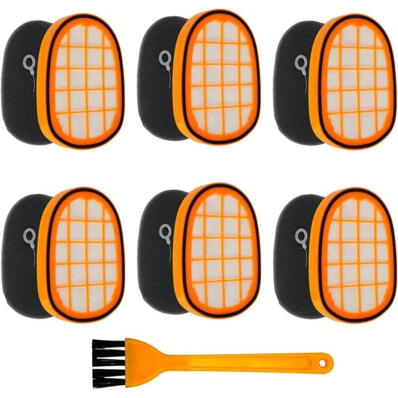 Lot de 6 Filtres Pour Aspirateur à Main Philips FC6812/6814/6822/6823/6908 Filtres de rechange pour accessoires Philips - Ccykxa