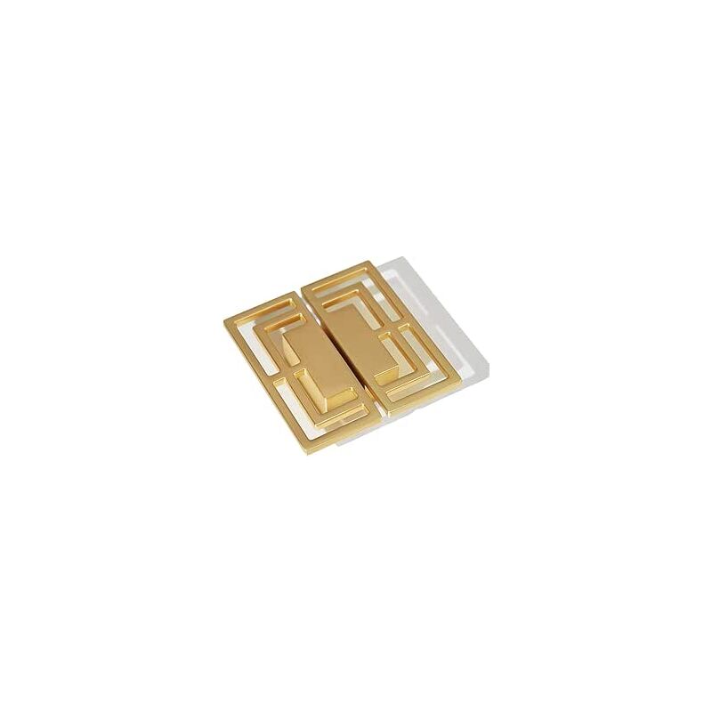 Lot de 6 poignées de tiroir dorées brossées pour placard tv, meuble tv, élégantes poignées en cuivre doré, motifs chinois modernes de bon augure à