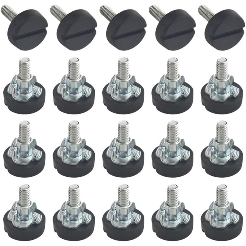 Ccykxa - M6 20mm Furniture Adjustable Leveling Foot Furniture Table Chair Feet T-nuts For Furniture